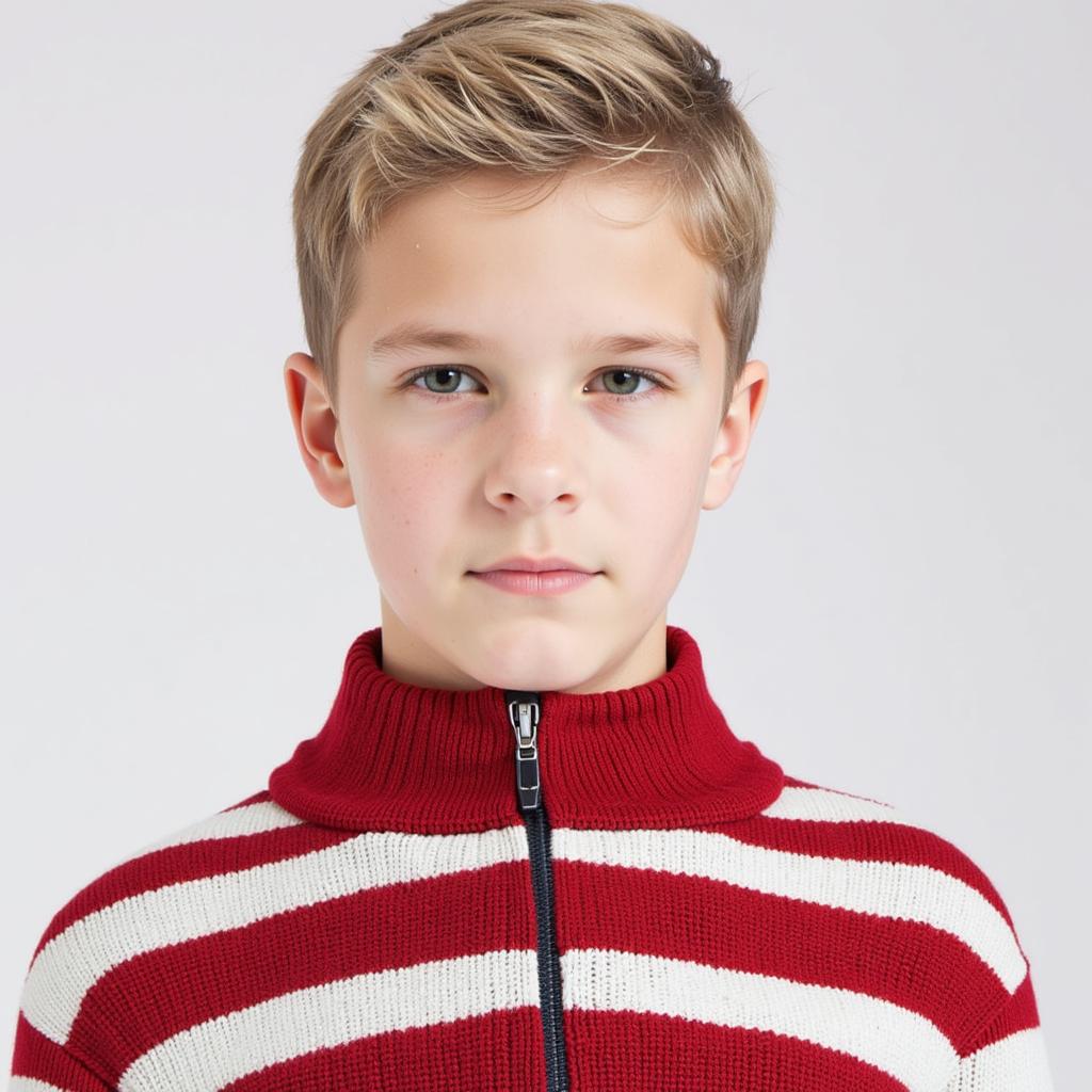 Red and White Striped Sweater