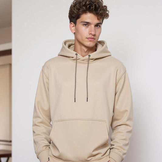 Beige Hoodie For Men