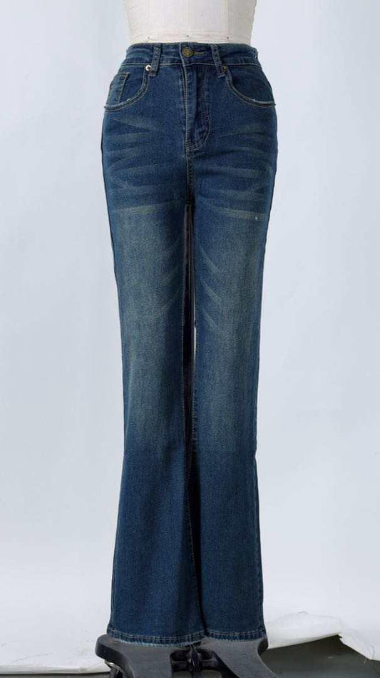 Stylish High-Waisted Flared Jeans